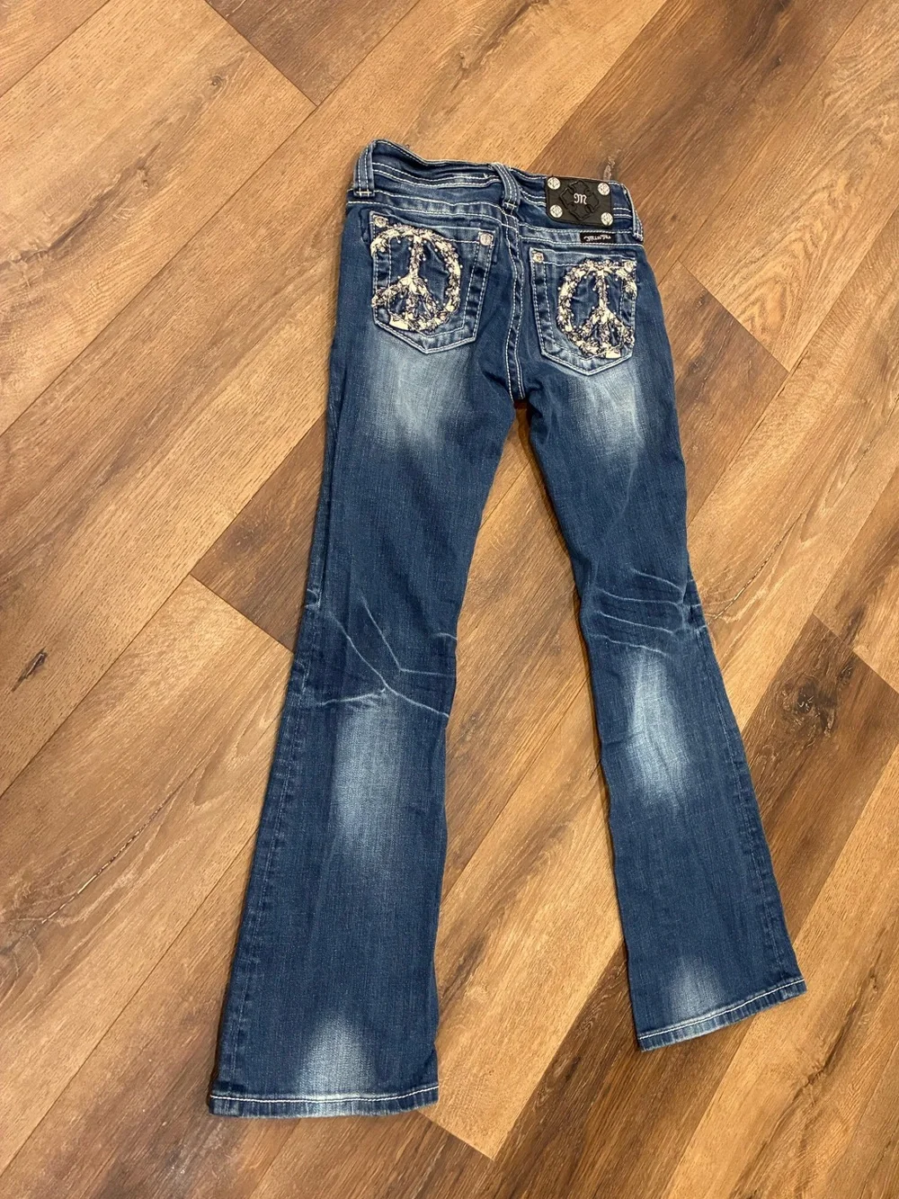 Miss Me Blue Jeans Bootcut Peace 10 Girl